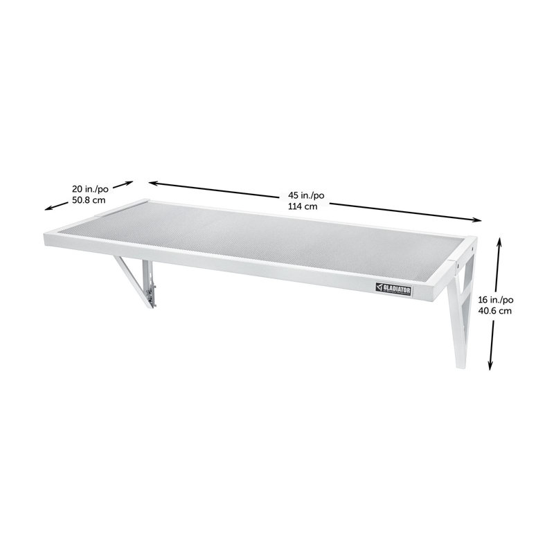 45" Gearloft Shelf, White