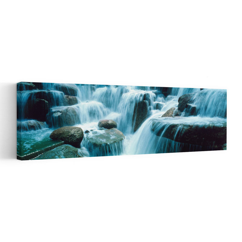 Chute d'eau, Temecula, Ca, États-Unis, paysage contemporain abstrait, art mural, H 16 po x l 48 po
