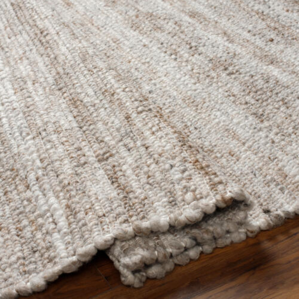 Mecit Hand-Woven Gray Rug, Rectangle 6' x 9'
