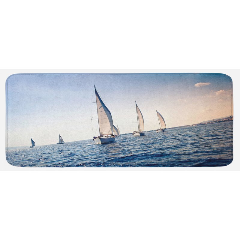 Tapis de cuisine nautique
