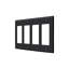 Deltana SWP4744U19 Switch Plate, Quadruple Rocker in Paint Black-255530526