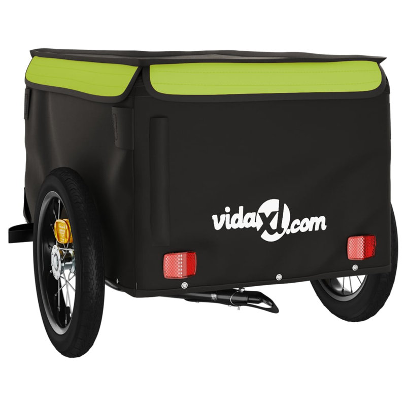 Bike Trailer Iron, 44cm H x 120cm W x 54cm D, Black/Green