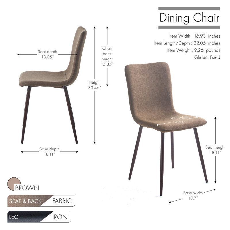 Side chair Set, Brown