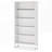 5-Tier White Heavy Duty Bookshelf Library Organizer-1578898167