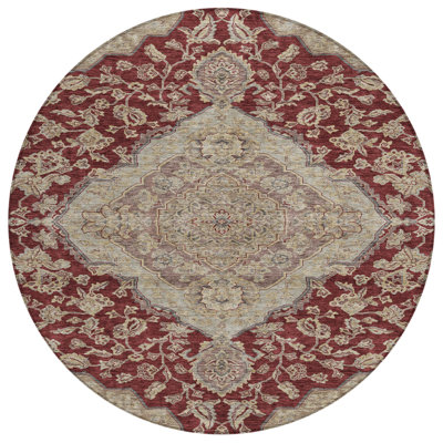 Celia Red Washable Indoor-Outdoor Rug - 