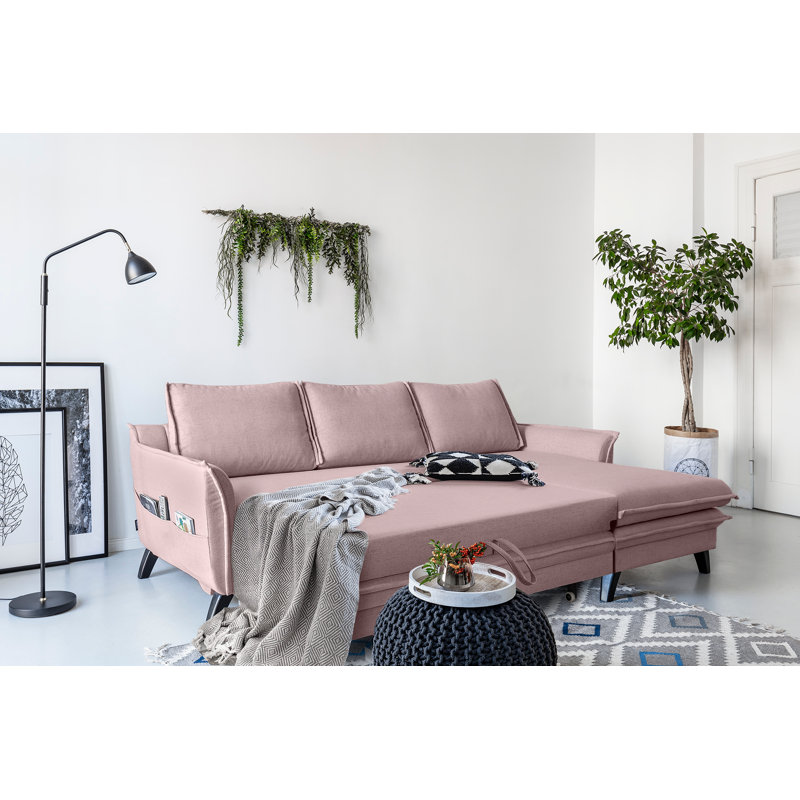 Charming Charlie Corner Sofa Chaise, Right Hand Facing, Powder Rose