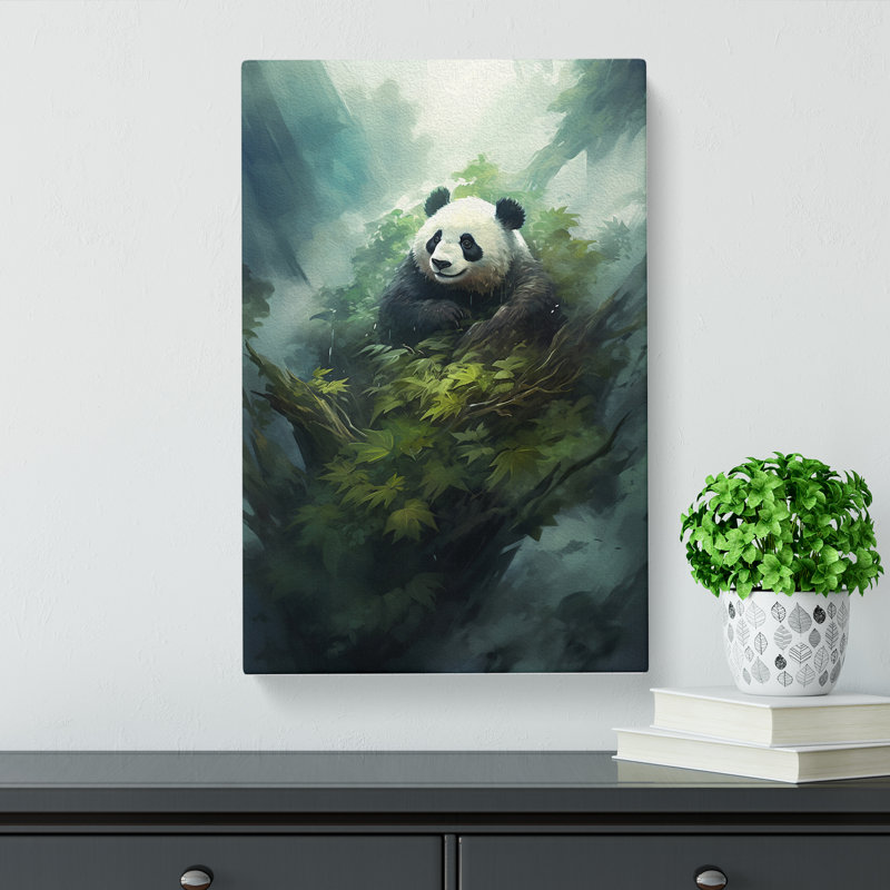 Panda Conceptual - Wrapped Canvas, 60cm H x 40cm W x 3cm D