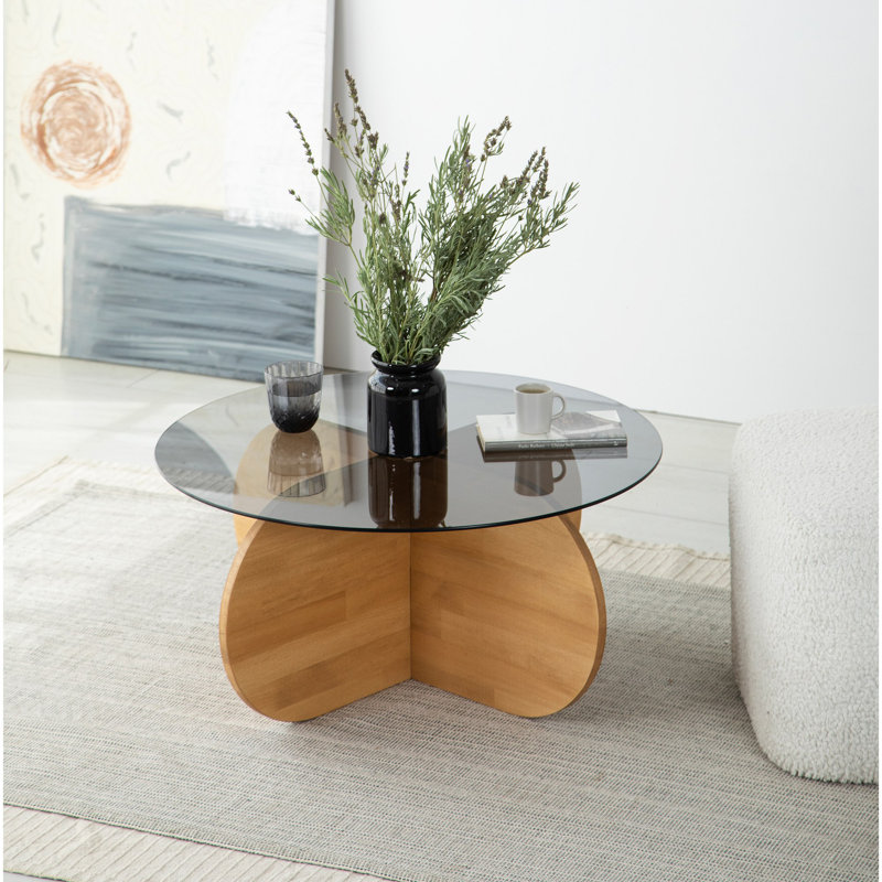 Glorias Coffee Table, Black/Brown Wood