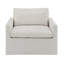 Fauteuil d'appoint recouvert de tissu ivoire