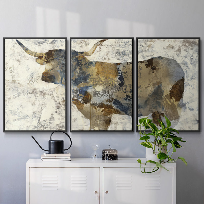 " Standout " 3 - Pieces, 24" H x 48" W x 2" D, Black