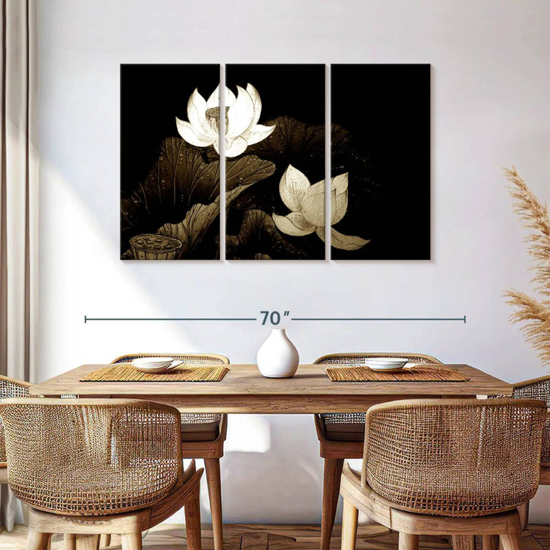 Fleurs de lotus Harnek, H 36 po x l 57 po