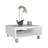 White Square Coffee Table With Open Shelf, 10" H, And Stylish Shelf In White, 10.44" Minimalist Look-1428651020