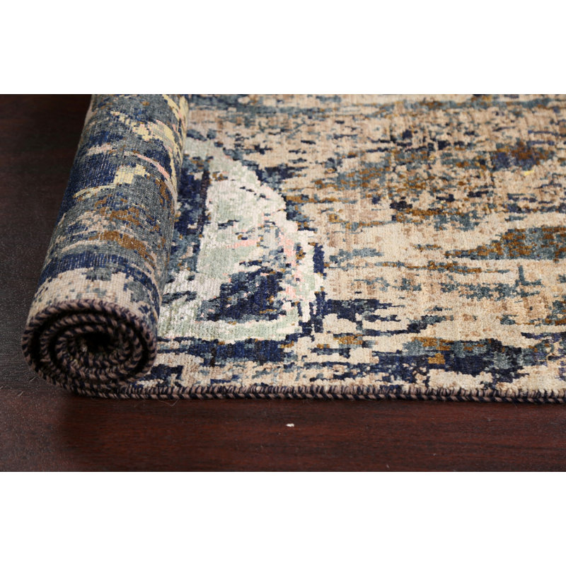 One-of-a-Kind 4'2" X 6'2" New Age Area Rug in