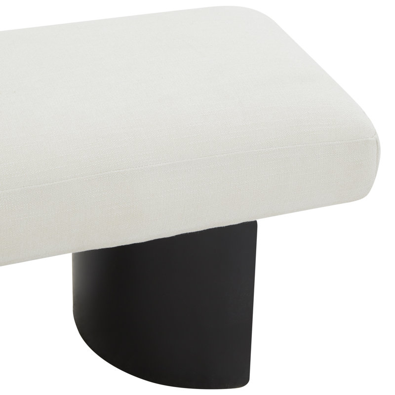 Banc en métal Axelle, Blanc
