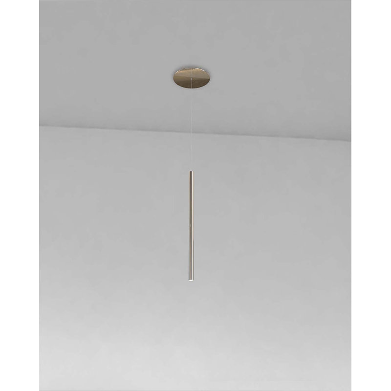 Lungo - Pendant - 1"W x 23.6"H - Chrome, Chrome, 1"W x 23.6"H