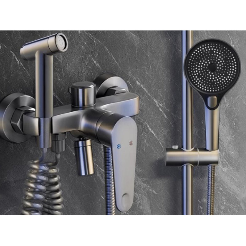 Ensemble de douche domestique en laiton fendu sans jet, haute pression avec pistolet