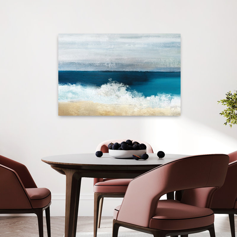 Beachfront Abstract Coastal Wall Art Print, 60.96cm H x 91.44cm W