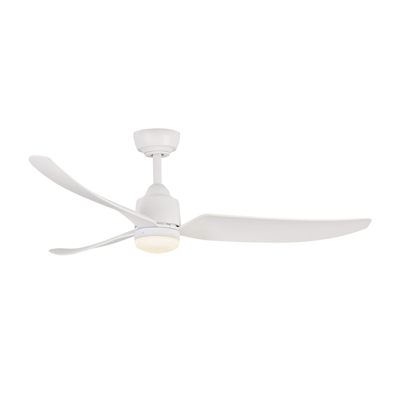 Hugo Smart Outdoor Downrod Ceiling Fan, White