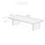 Grande table de conférence moderne en bois massif de 9 pieds pour 10 personnes-879223549