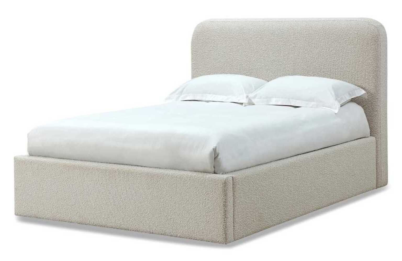 Bailee Upholstered Bed, Queen, White Boucle