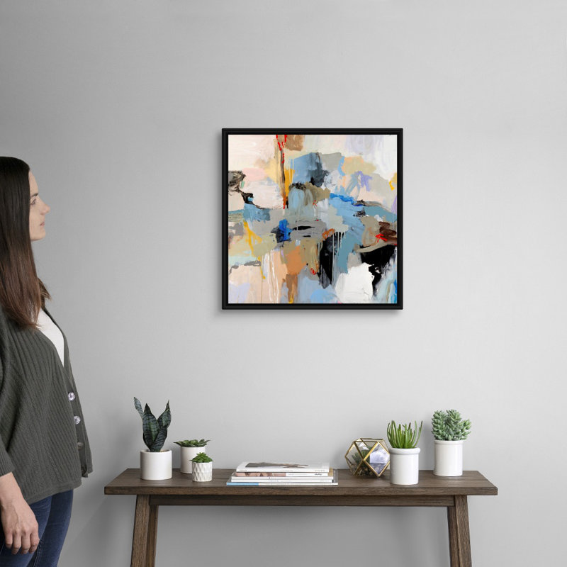 Reproduction d’art sur toile, "Santa Fe" par Jeffrey Tover, Cadre noir, H 22 po x l 22 po x P 1,75 po