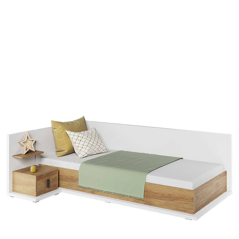 Savonia 43cm W Manufactured Wood Bedside Table, Left
