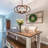 Geometric Kitchen Island Lighting 6 Lights Farmhouse Chandelier for Dining Room Pool Table Rustic