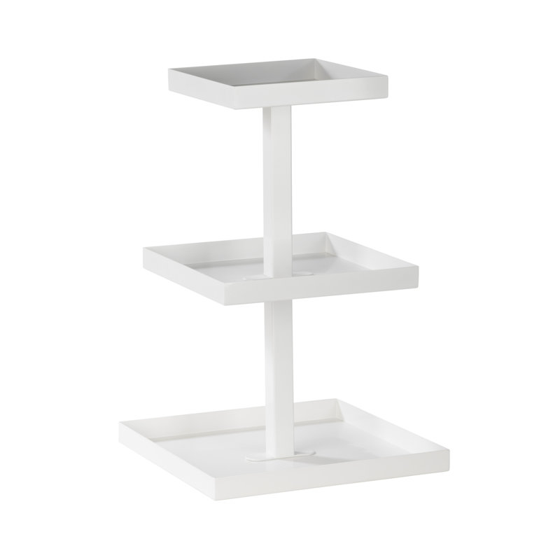 Zaakira Square 3 Tier Tabletop Display, White