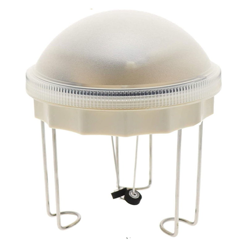 White Solar-Powered Plastic Birdbath Water Wiggler