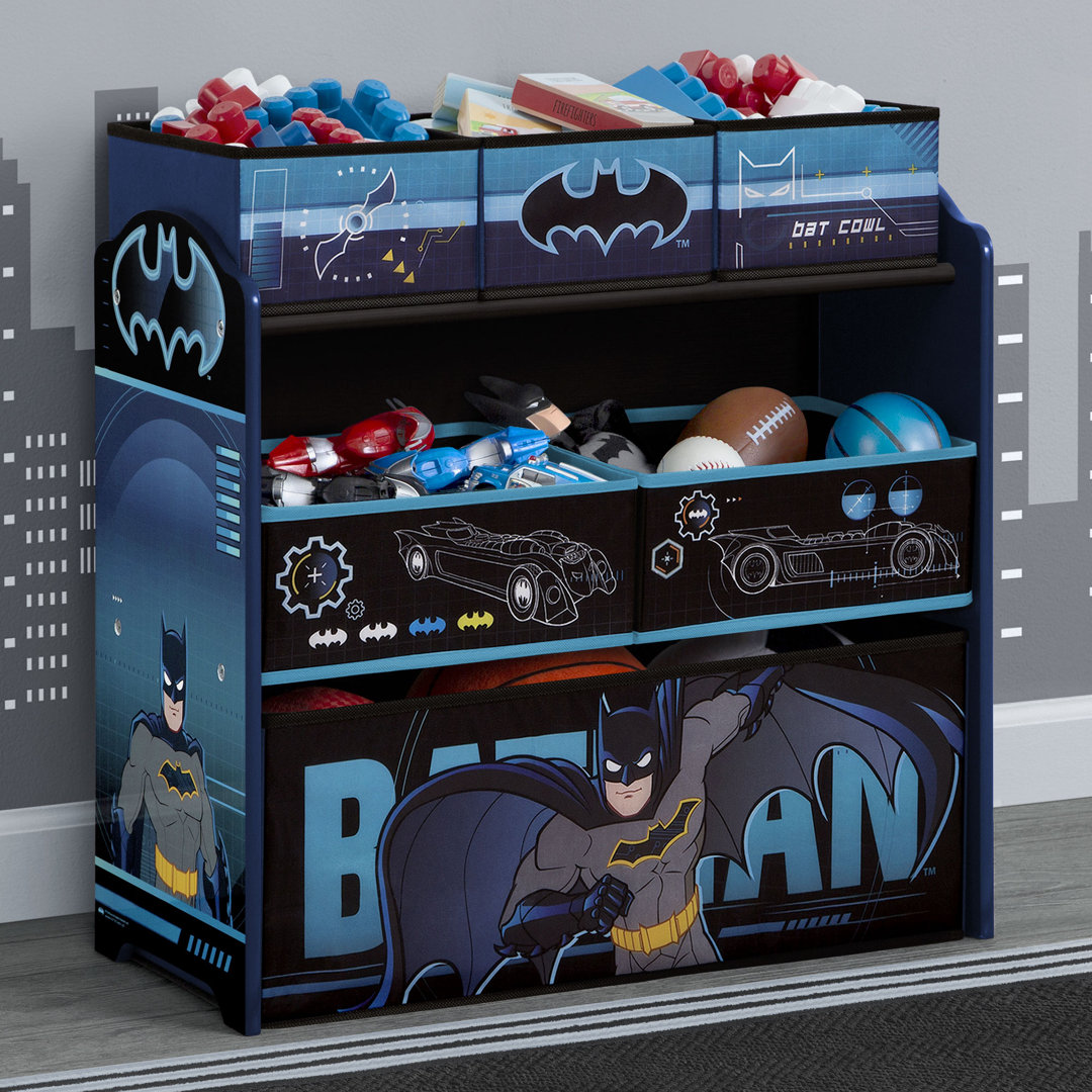 Batman 6 Bin Design and Store Toy Organizer - Greenguard Gold Certified Delta Children