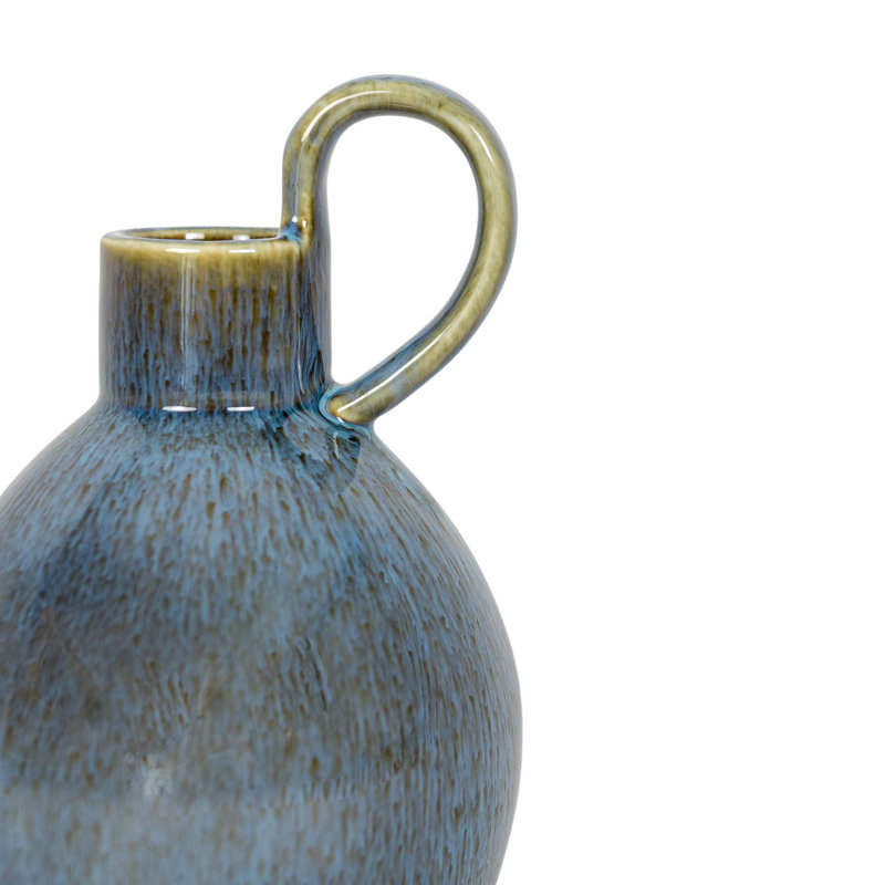 Vase en porcelaine bleu Foreside Home & Garden, Bleu