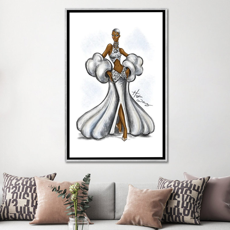 Cloud Dancer - HWI581, Argent, Impression sur toile flottante sans passe-partout, H 60 po x l 40 po