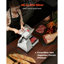 Trancheuse à viande professionnelle, trancheuse électrique de 25 cm (10 pouces), 320 W, lame en acier inoxydable SUS420, épaisseur réglable de 0 à 1 cm (0 à 0,4 pouce), jambon, baguette, steak, conçue pour la viande congelée