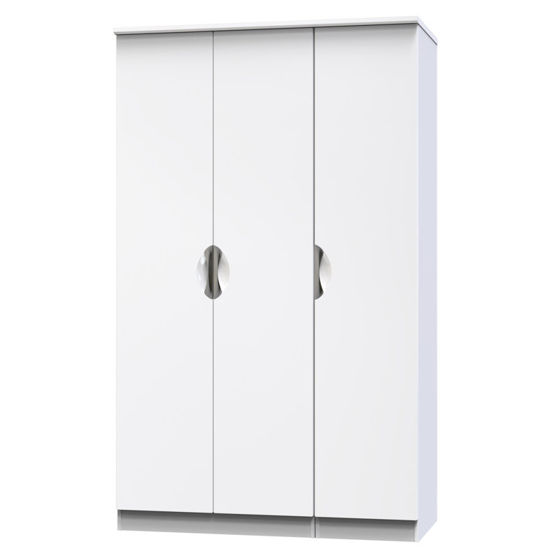Bhodhini Manufactured Wood Wardrobe, Gloss/White