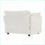 Canapés à siège simple pour salon, chambre, bureau à domicile | Chenille blanche neige | Bois massif | Comprend un coussin décoratif | Blanc | Chenille-564290512-564290516