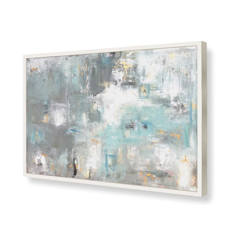 Turquoise Memories Print, Opaque White, 17" H x 21" W