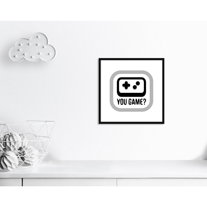 Décoration murale pour enfants de jeux, H 24,5 po x l 24,5 po x P 0,63 po, Encadré de boîte noir