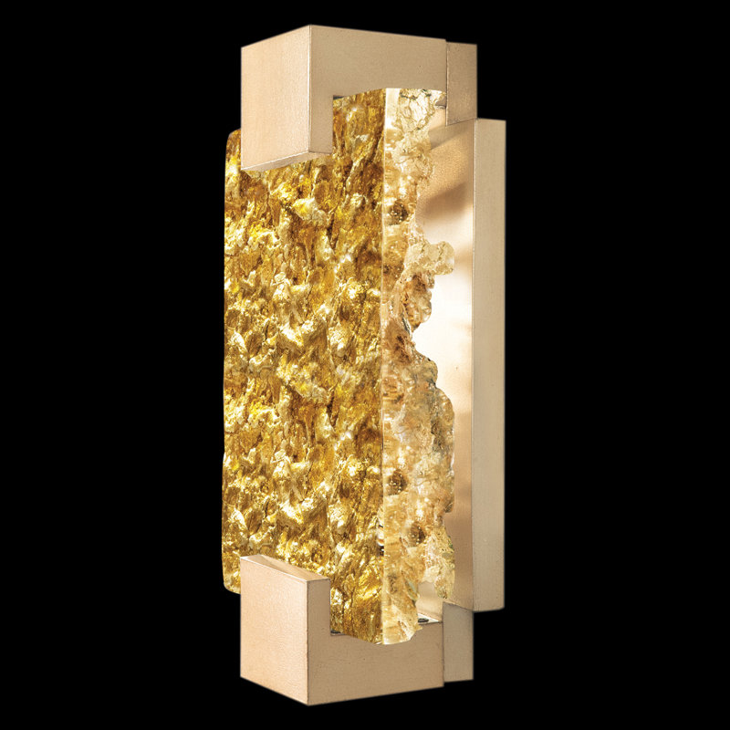 Terra 2 - Light LED Flush Mounted Sconce, Gold, Gold, 11.75" H x 6.25" W x 3.5" D