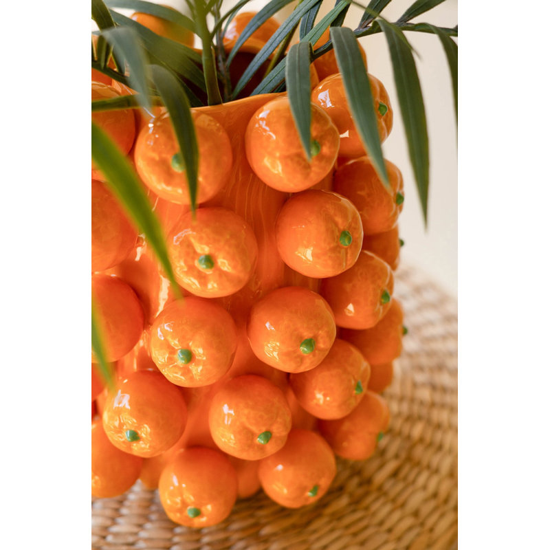 CERAMIC ORANGES VASE