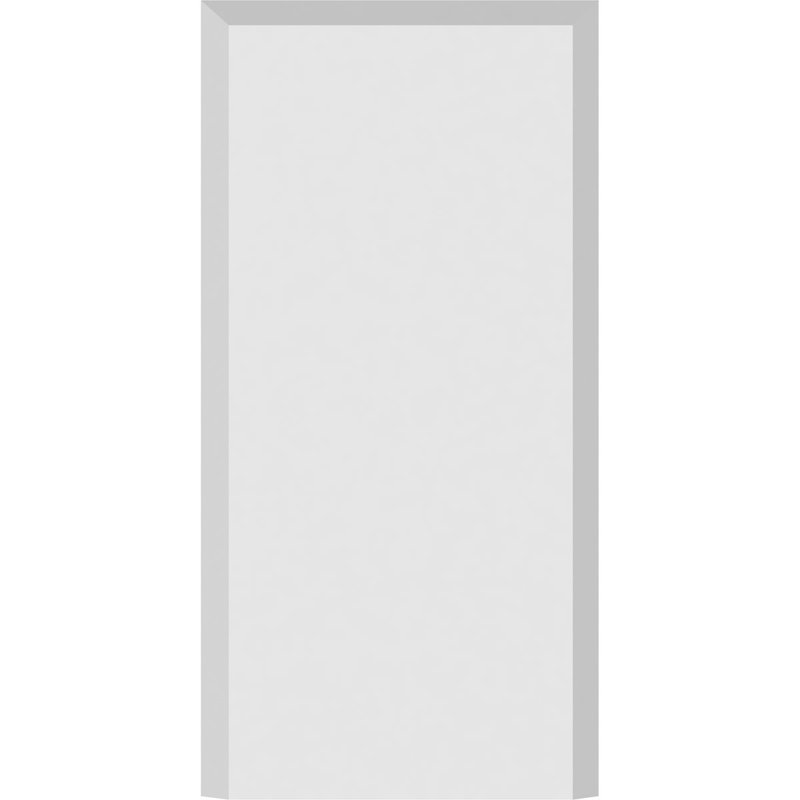 Standard Foster Plinth Block with Beveled Edge, 7" H x 3.5" W x 1" D