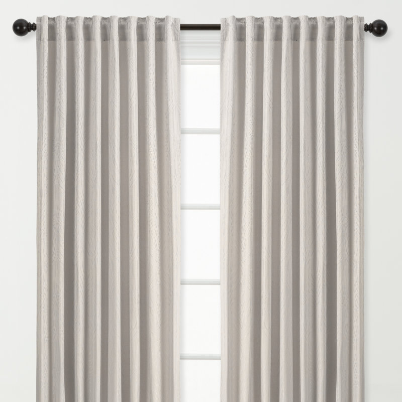 Panneaux de rideaux simples obscurcissant avec passe-tringle, l 52 po x L 96 po, Beige