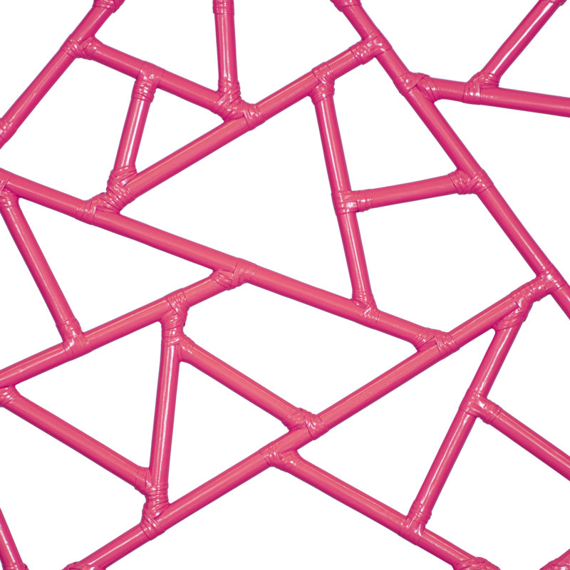 Tiffany Wicker/Rattan Open-Frame Headboard, Hot Pink, King