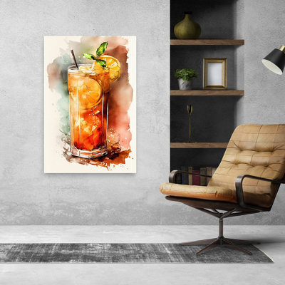 «Refreshing Lemon Iced Tea», reproduction d'art murale contemporaine