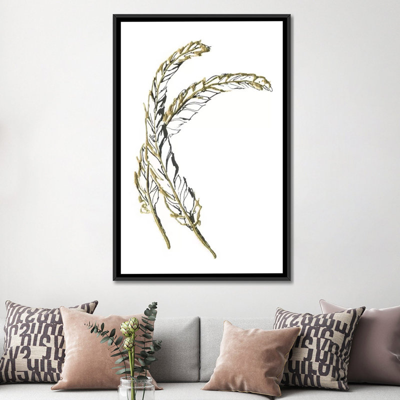 Gilded hackles plumes, reproduction d’art sur toile tendue, H 60 po x l 40 po x P 1,5 po, Toile tendue, Pas de tapis