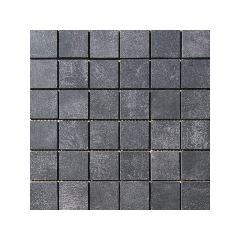 Black 2x2 Porcelain Mosaic Tile, Black