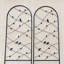 Ensemble de 2 treillis de jardin en métal 86,7 "x 19,7" antirouille pour plantes grimpantes