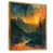 Toile avec cadre flottant or