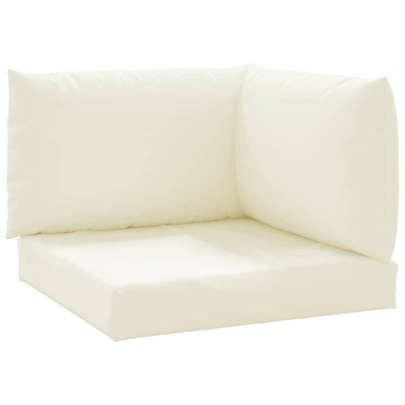 Coussin à palette 3 pièces tissu Oxford blanc crème