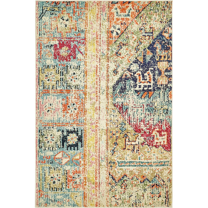 Ector Washable Abstract Indoor Rug, Rectangle 2' x 3'1"