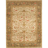 Wool Oriental Area Rug in Brown/Beige/Red